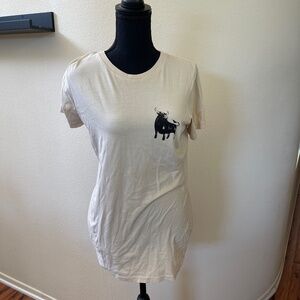 NWOT - Bullshirt - Funny Unisex beige 100% cotton t-shirt XL (tight fit)